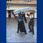 Cloud and Squall pose.