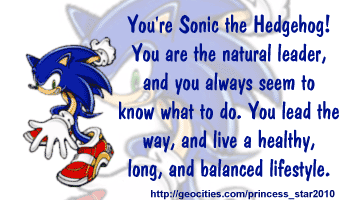 You're Sonic the Hedgehog!